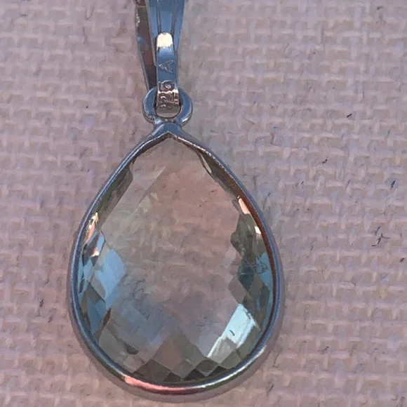 Genuine natural green amethyst 6.05ct pear cut Sterling silver 925 pendant/chain - Picture 11 of 13